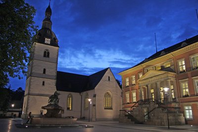 Kirche und Rathaus, Detmold